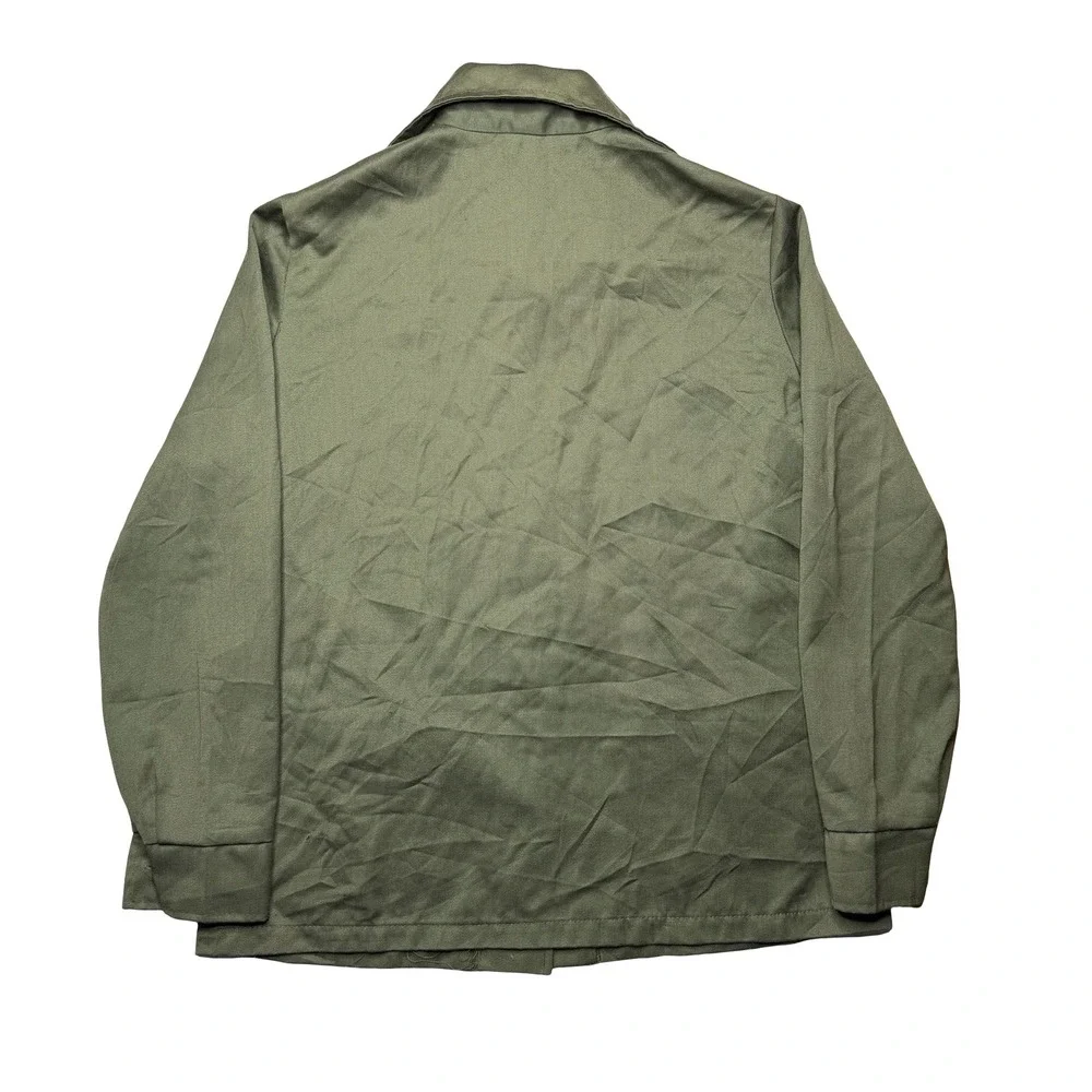 Vintage military issue green cotton‎ button shirt